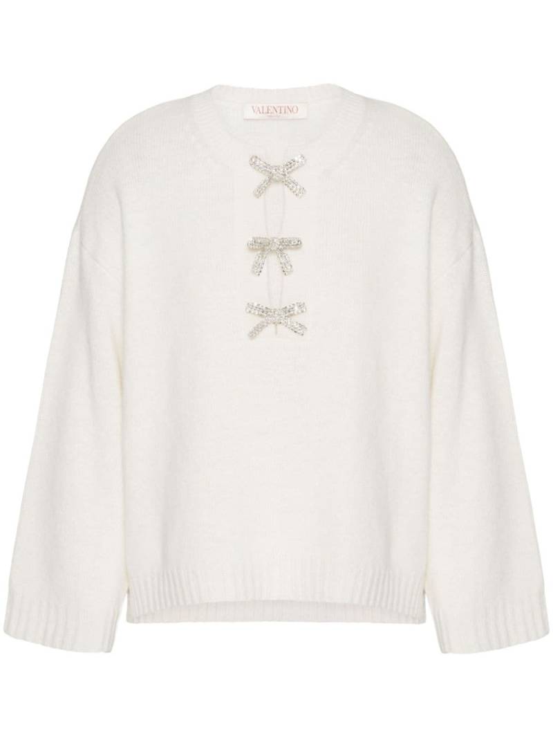 Valentino Garavani embroidered wool jumper - White von Valentino Garavani