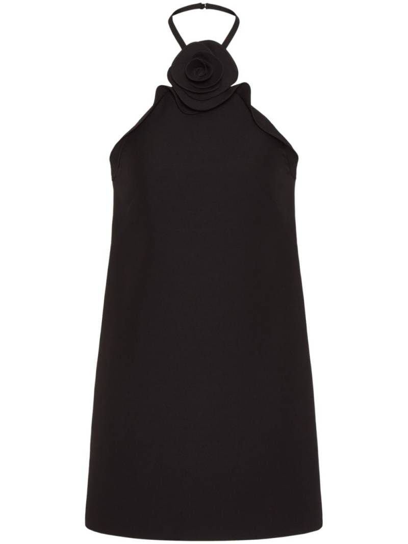 Valentino Garavani floral-appliqué halterneck dress - Black von Valentino Garavani