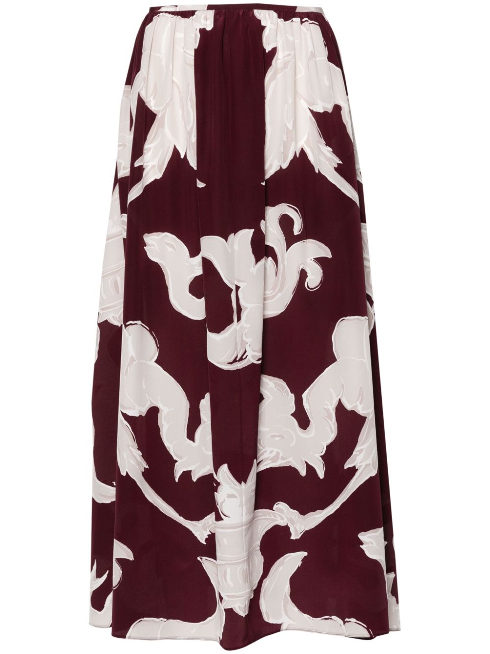 Valentino Garavani graphic-print midi skirt - Red von Valentino Garavani