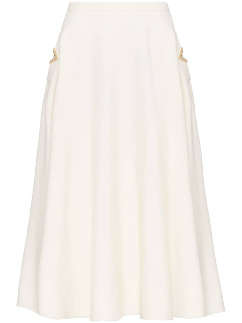Valentino Garavani Crepe Couture midi skirt - White von Valentino Garavani