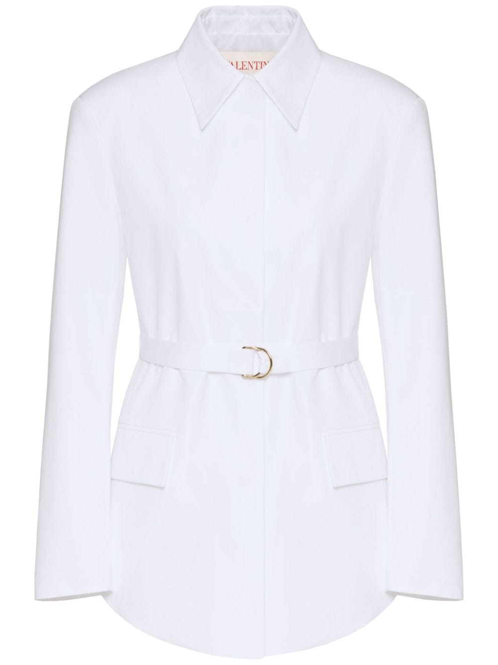 Valentino Garavani long-sleeve cotton shirtdress - White von Valentino Garavani