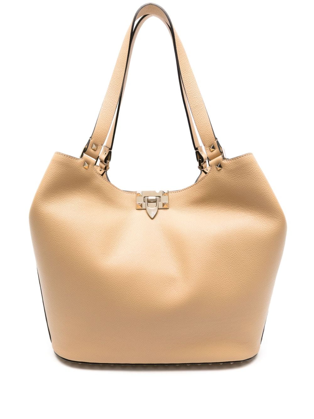 Valentino Garavani medium Rockstud leather tote bag - Neutrals von Valentino Garavani