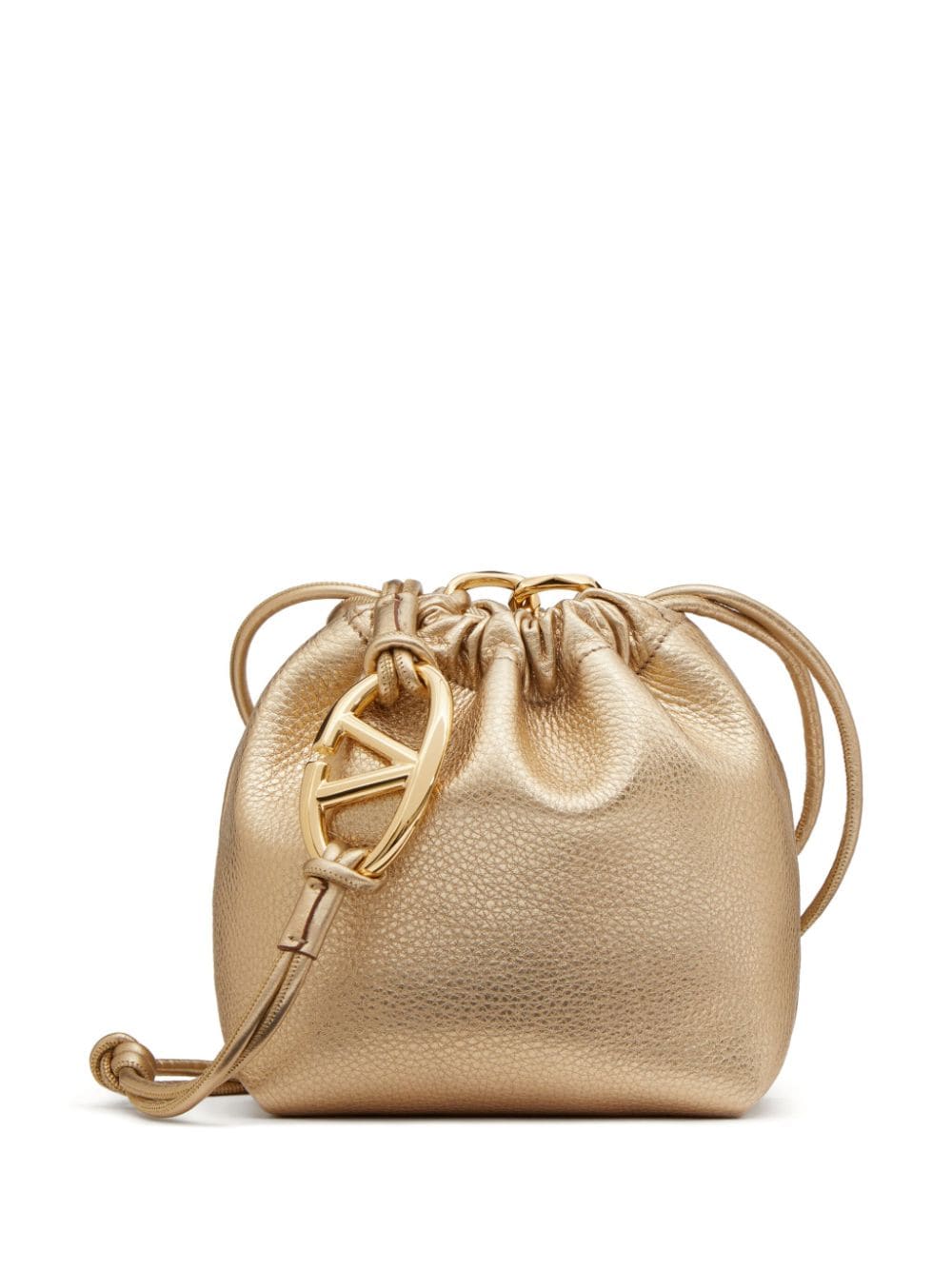 Valentino Garavani mini VLogo Pouf bucket bag - Gold von Valentino Garavani