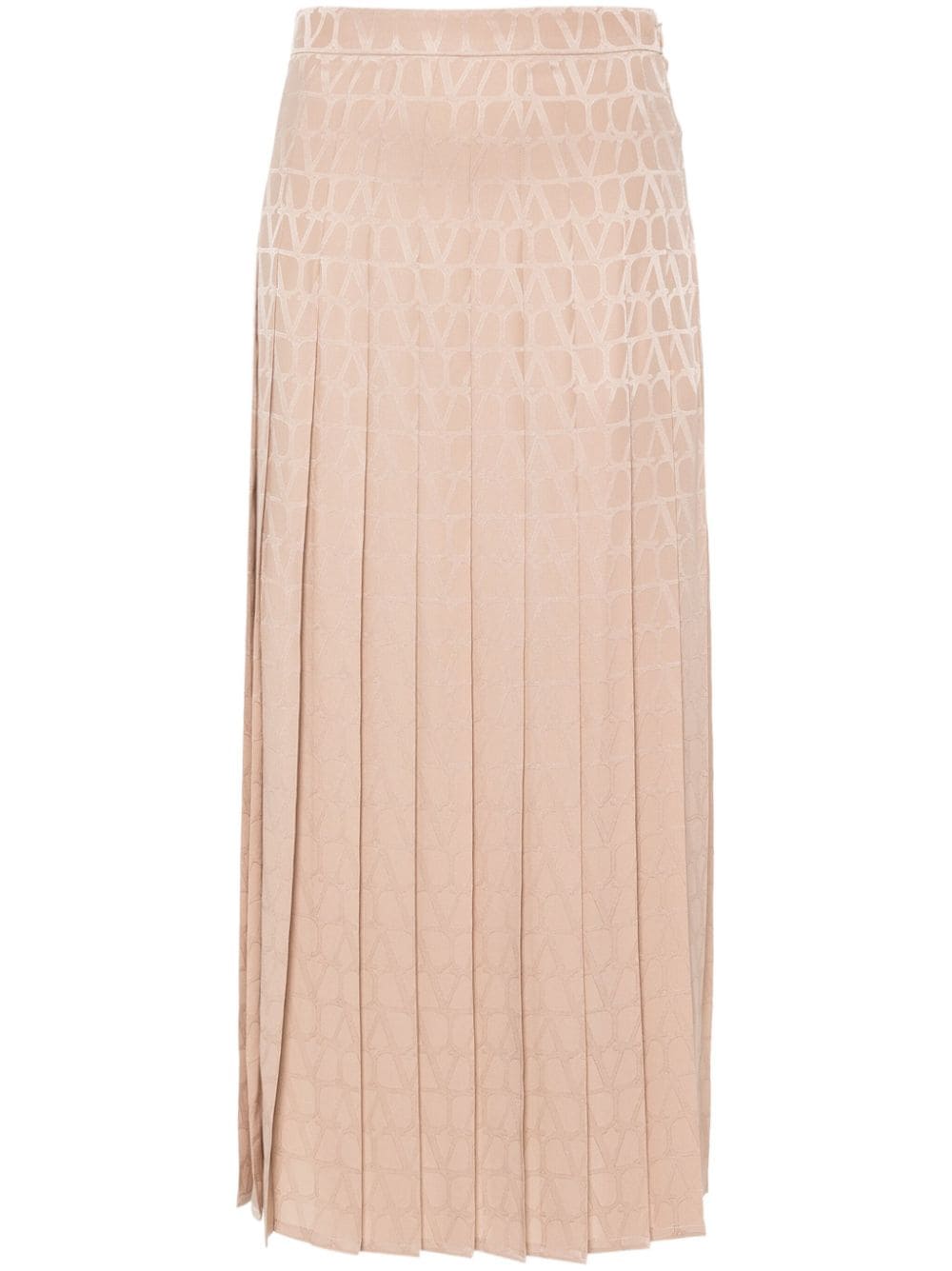 Valentino Garavani pleated silk skirt - Neutrals von Valentino Garavani