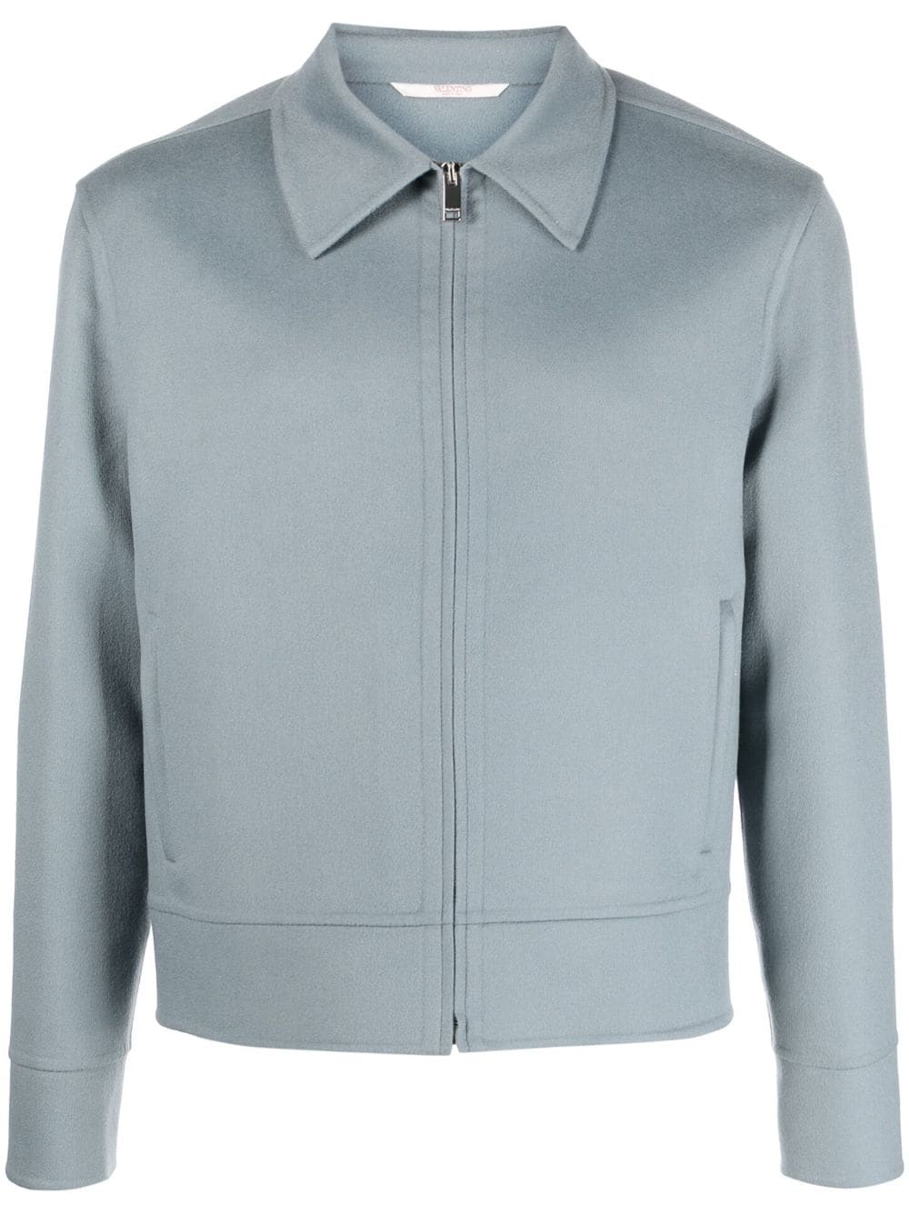 Valentino Garavani pointed-collar zipped jacket - Blue von Valentino Garavani