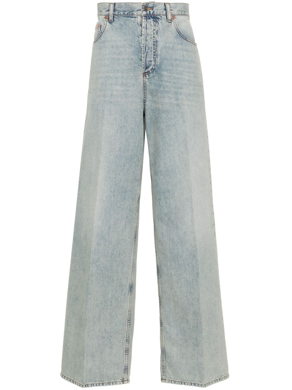 Valentino Garavani pressed crease wide-leg jeans - Blue von Valentino Garavani