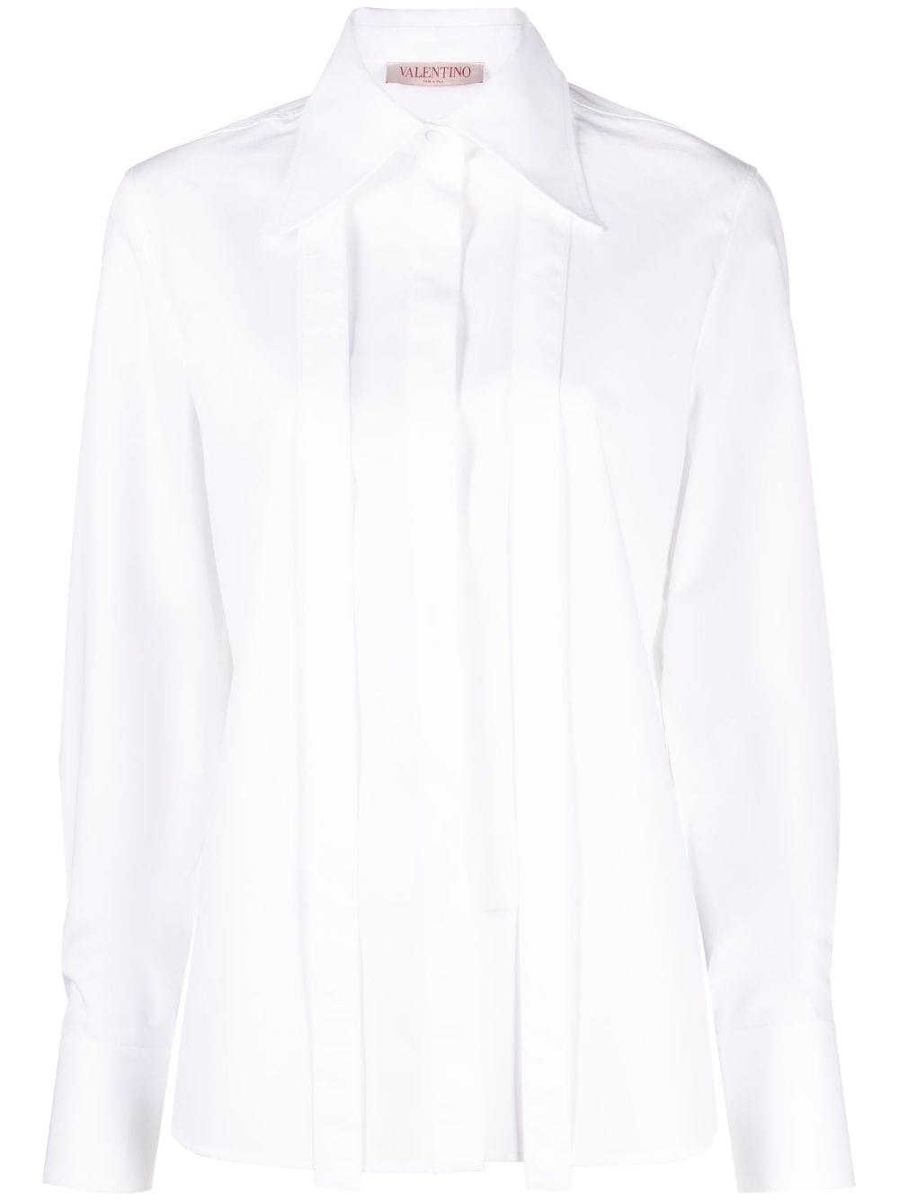 Valentino Garavani scarf-detail cotton poplin shirt - White von Valentino Garavani