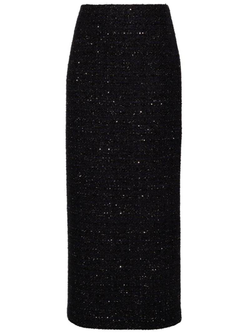 Valentino Garavani sequinned tweed pencil skirt - Blue von Valentino Garavani