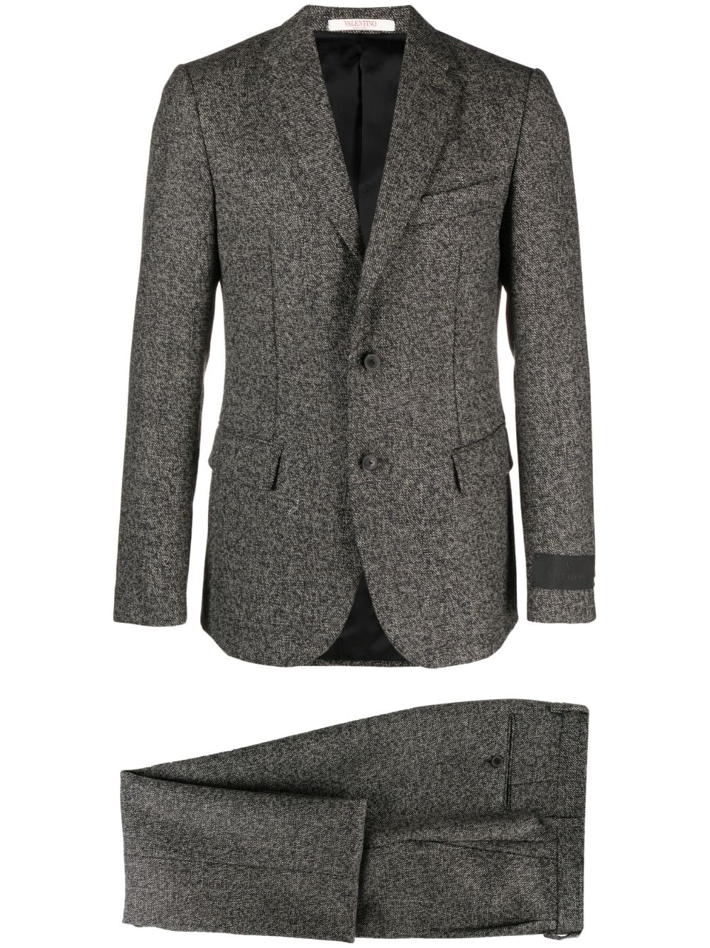 Valentino Garavani single-breasted tweed suit - Grey von Valentino Garavani