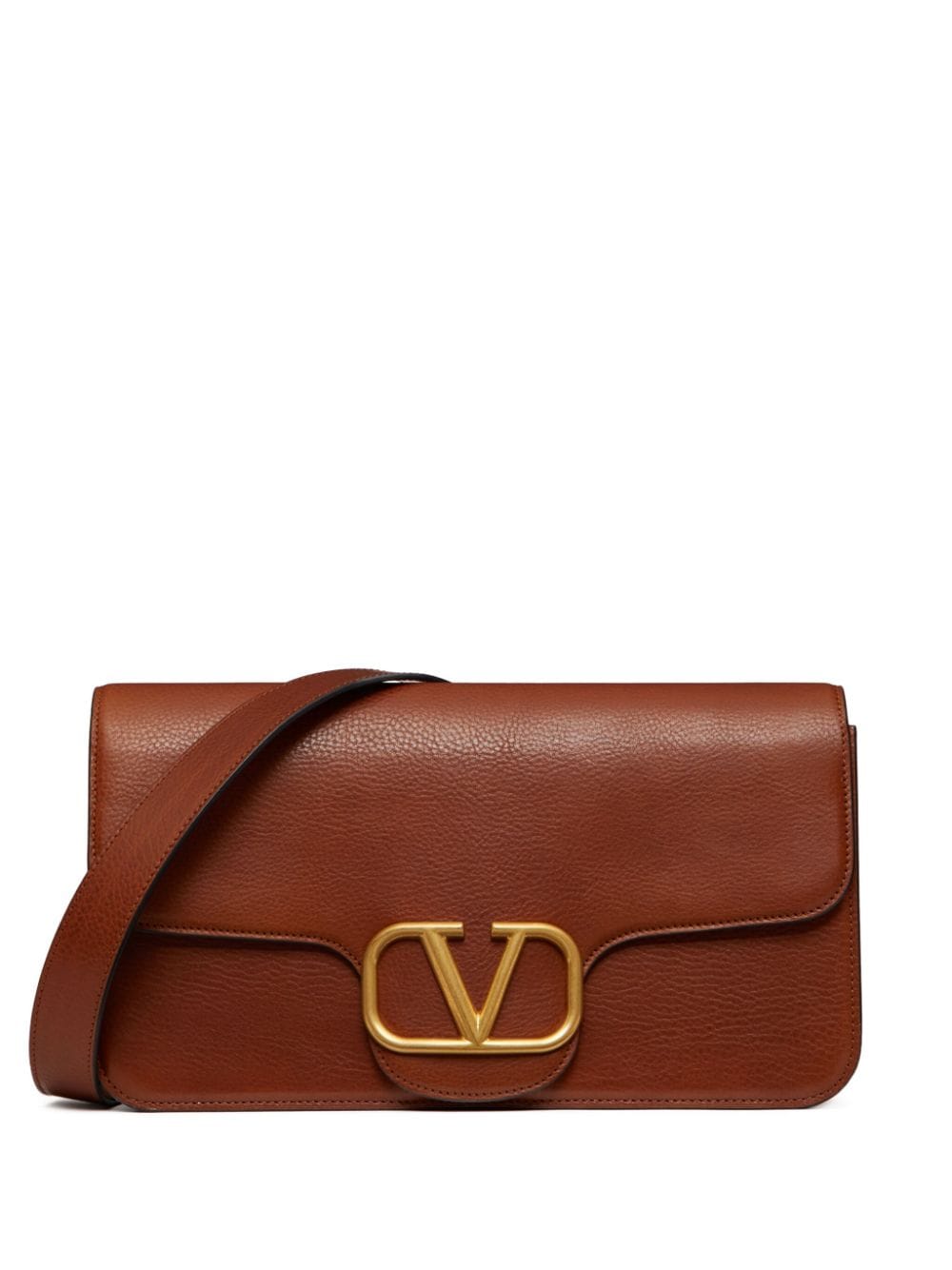Valentino Garavani small VLogo messenger bag - Brown von Valentino Garavani