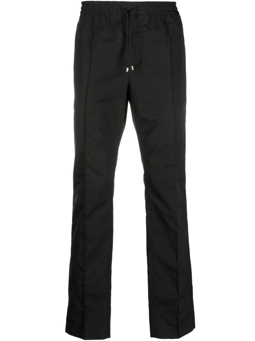 Valentino Garavani straight-leg drawstring cotton trousers - Black von Valentino Garavani