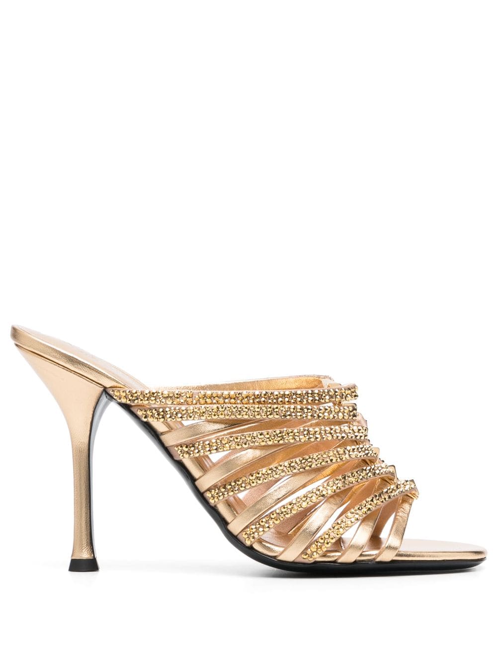 Valentino Garavani strappy 95mm mules - Gold von Valentino Garavani