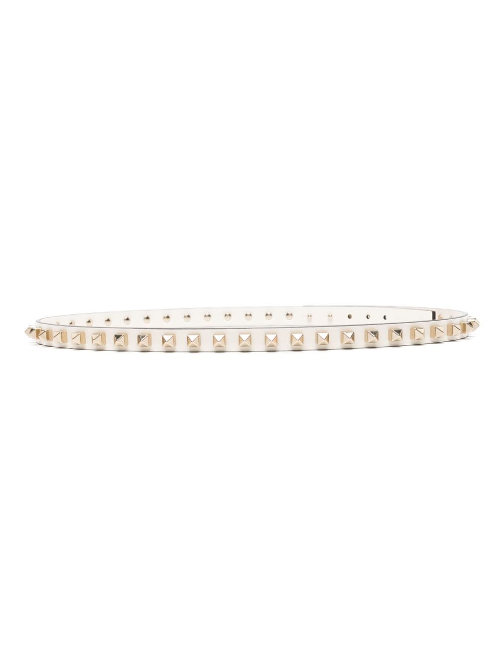 Valentino Garavani stud-embellished leather belt - Neutrals von Valentino Garavani