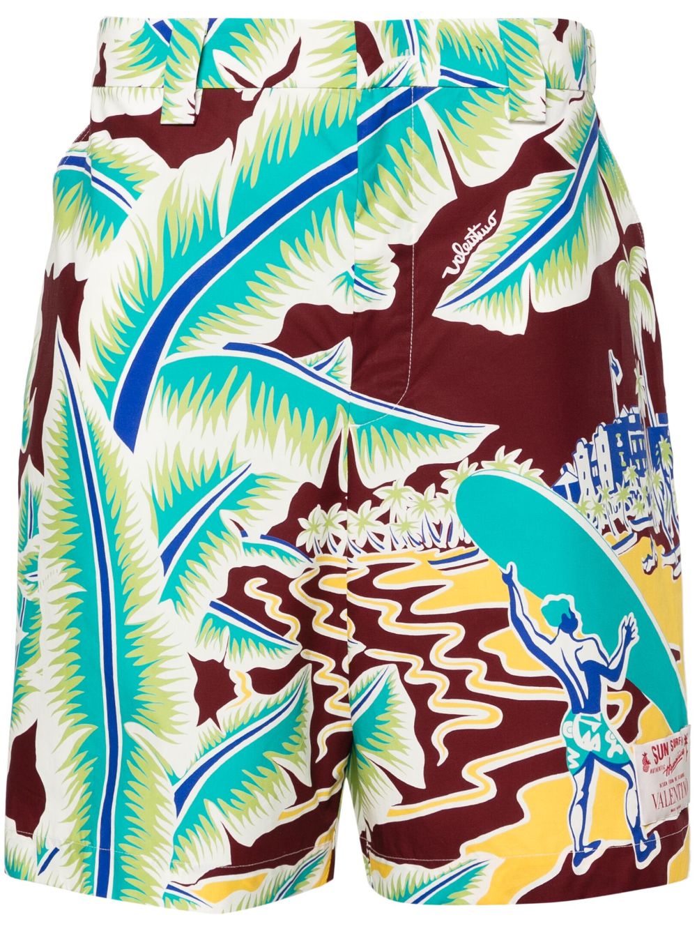 Valentino Garavani Surf Rider-print bermuda shorts - Blue von Valentino Garavani