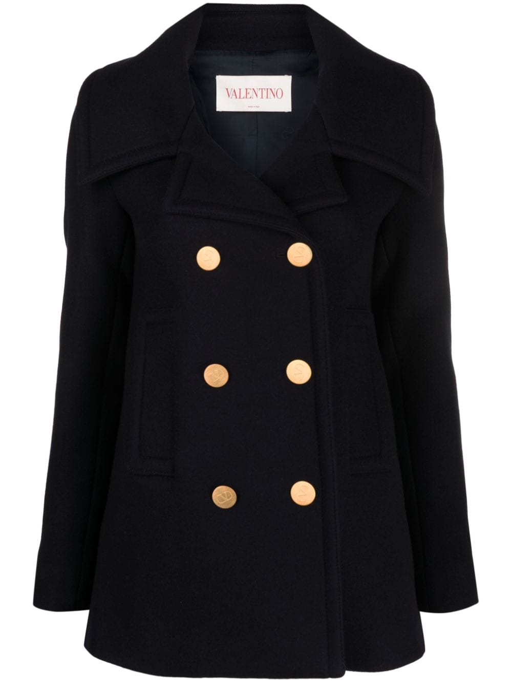 Valentino Garavani virgin wool-blend coat - Blue von Valentino Garavani