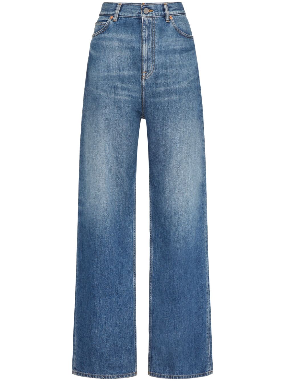 Valentino Garavani wide-leg cotton jeans - Blue von Valentino Garavani