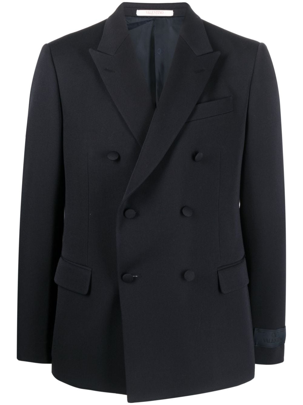 Valentino Garavani wool double-breasted blazer - Blue von Valentino Garavani