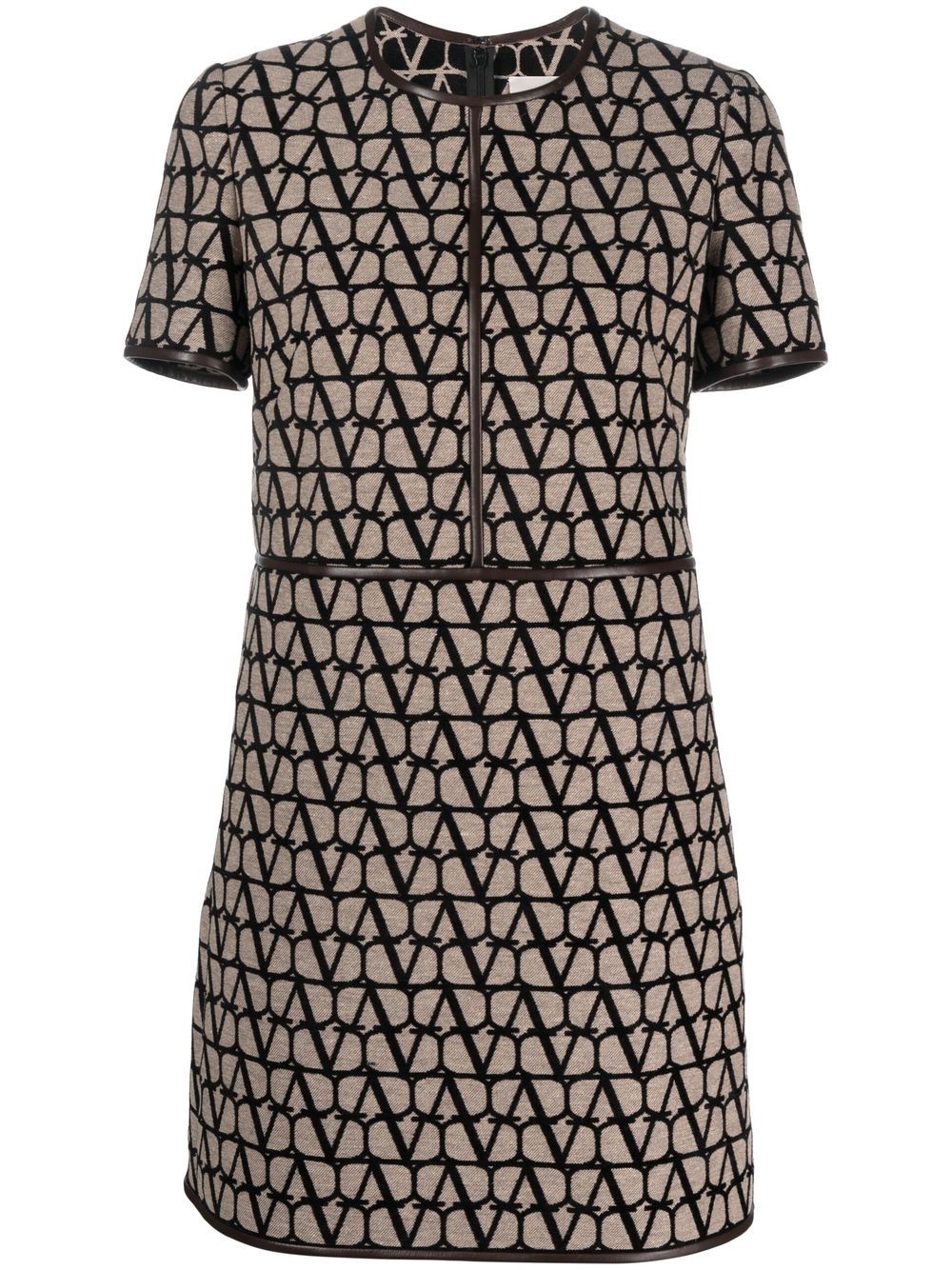 Valentino Garavani Toile Iconographe short-sleeve dress - Brown von Valentino Garavani