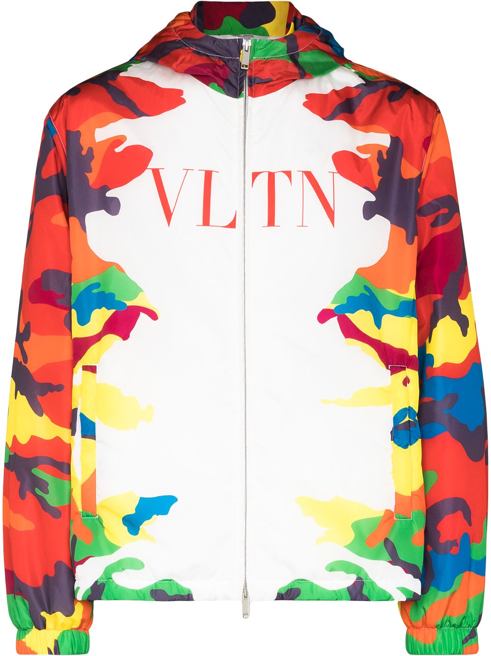 Valentino Garavani VLTN Camouflage zip-up jacket - White von Valentino Garavani