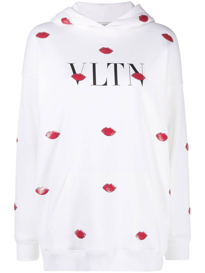 Valentino Garavani VLTN Le Rouge hoodie - White von Valentino Garavani