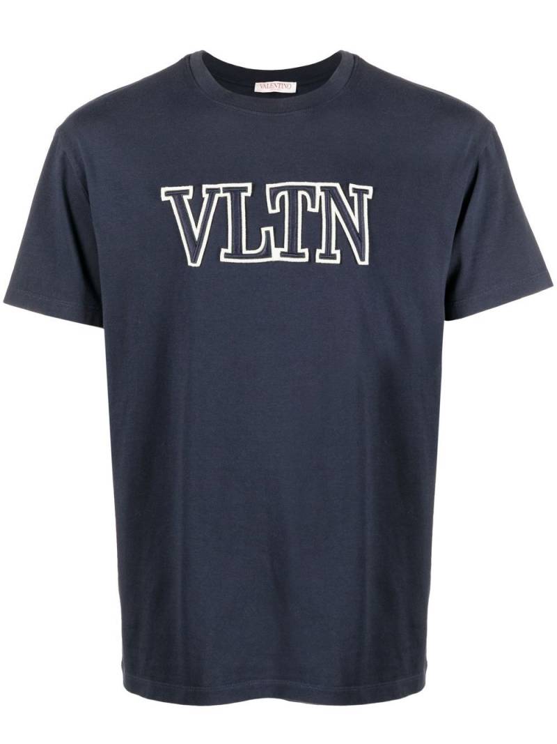 Valentino Garavani VLTN logo-embroidered T-shirt - Blue von Valentino Garavani