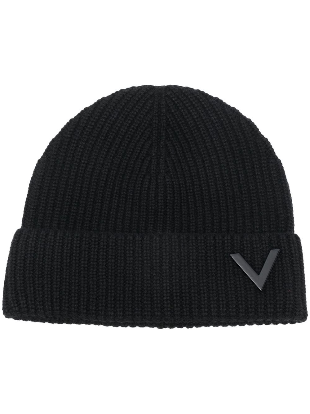 Valentino Garavani VLogo Signature beanie hat - Black von Valentino Garavani