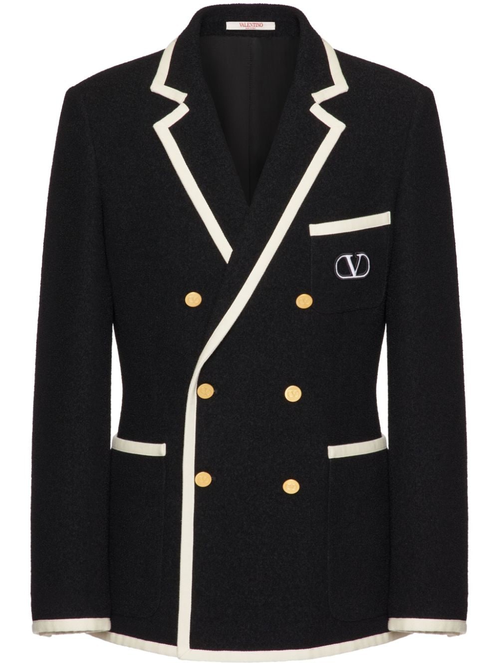 Valentino Garavani VLogo Signature double-breasted blazer - Black von Valentino Garavani