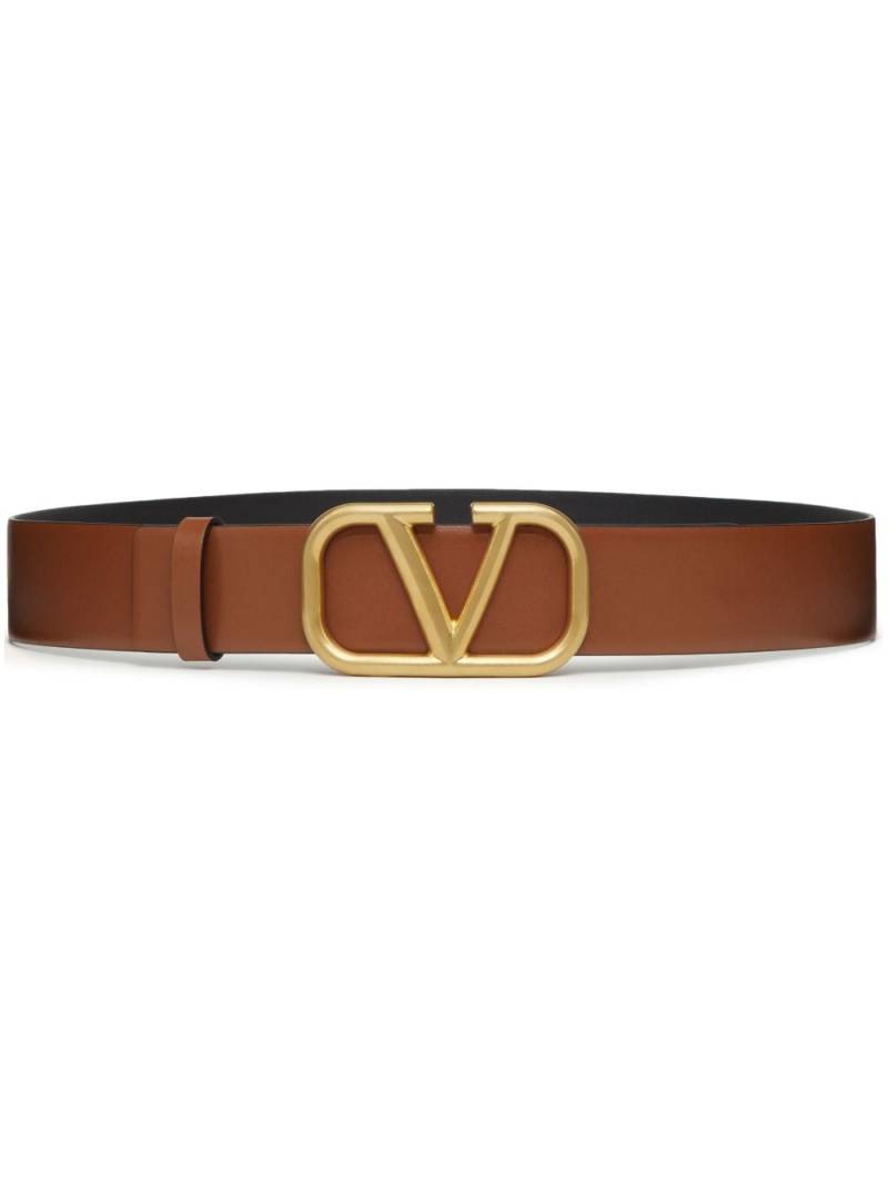 Valentino Garavani VLogo Signature 40mm leather belt - Brown von Valentino Garavani