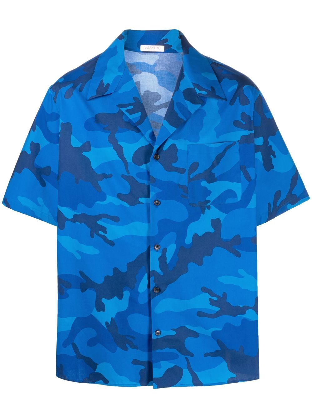 Valentino Garavani camouflage-print short-sleeved shirt - Blue von Valentino Garavani