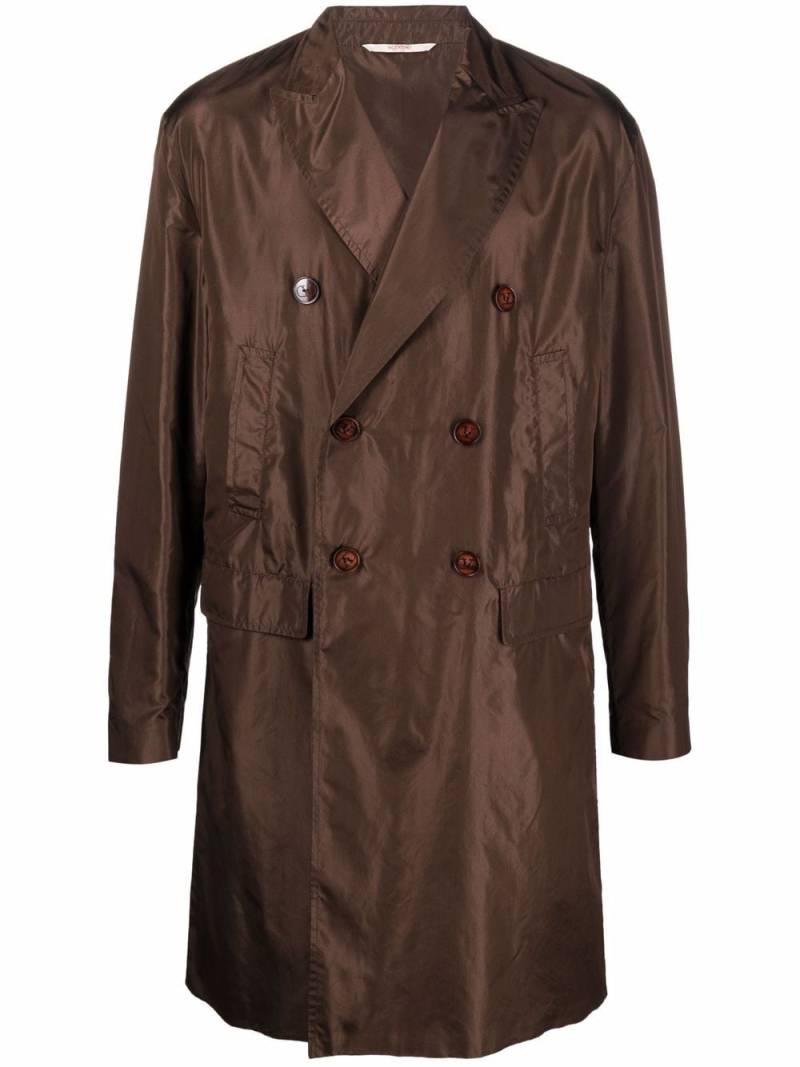 Valentino Garavani double-breasted midi coat - Brown von Valentino Garavani