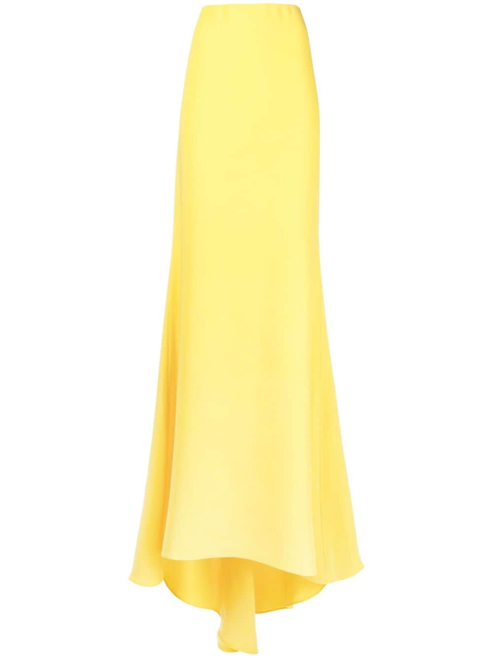 Valentino Garavani floor-length silk skirt - Yellow von Valentino Garavani
