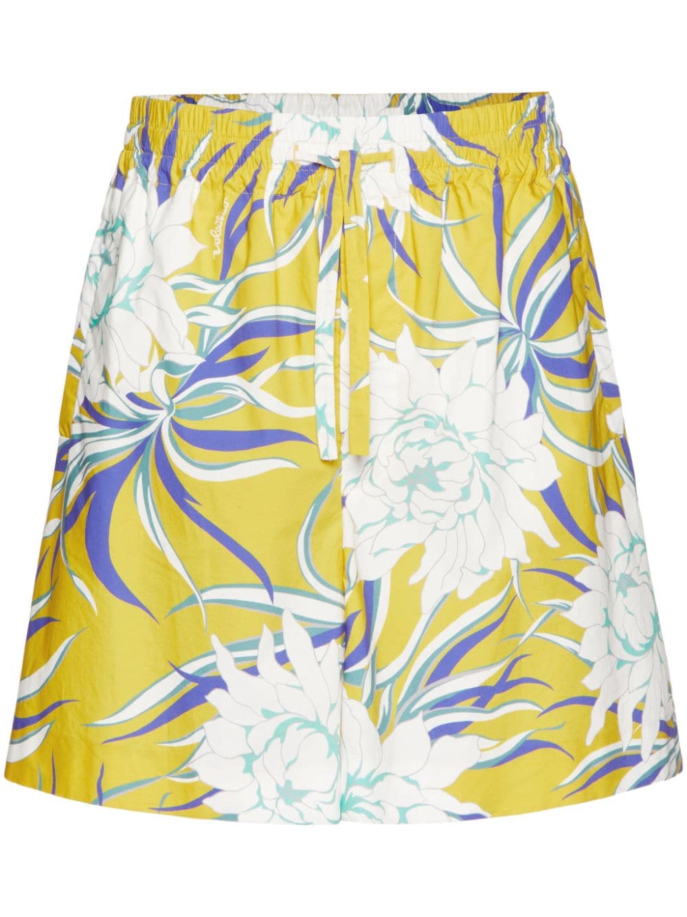 Valentino Garavani graphic-print knee-length shorts - Yellow von Valentino Garavani