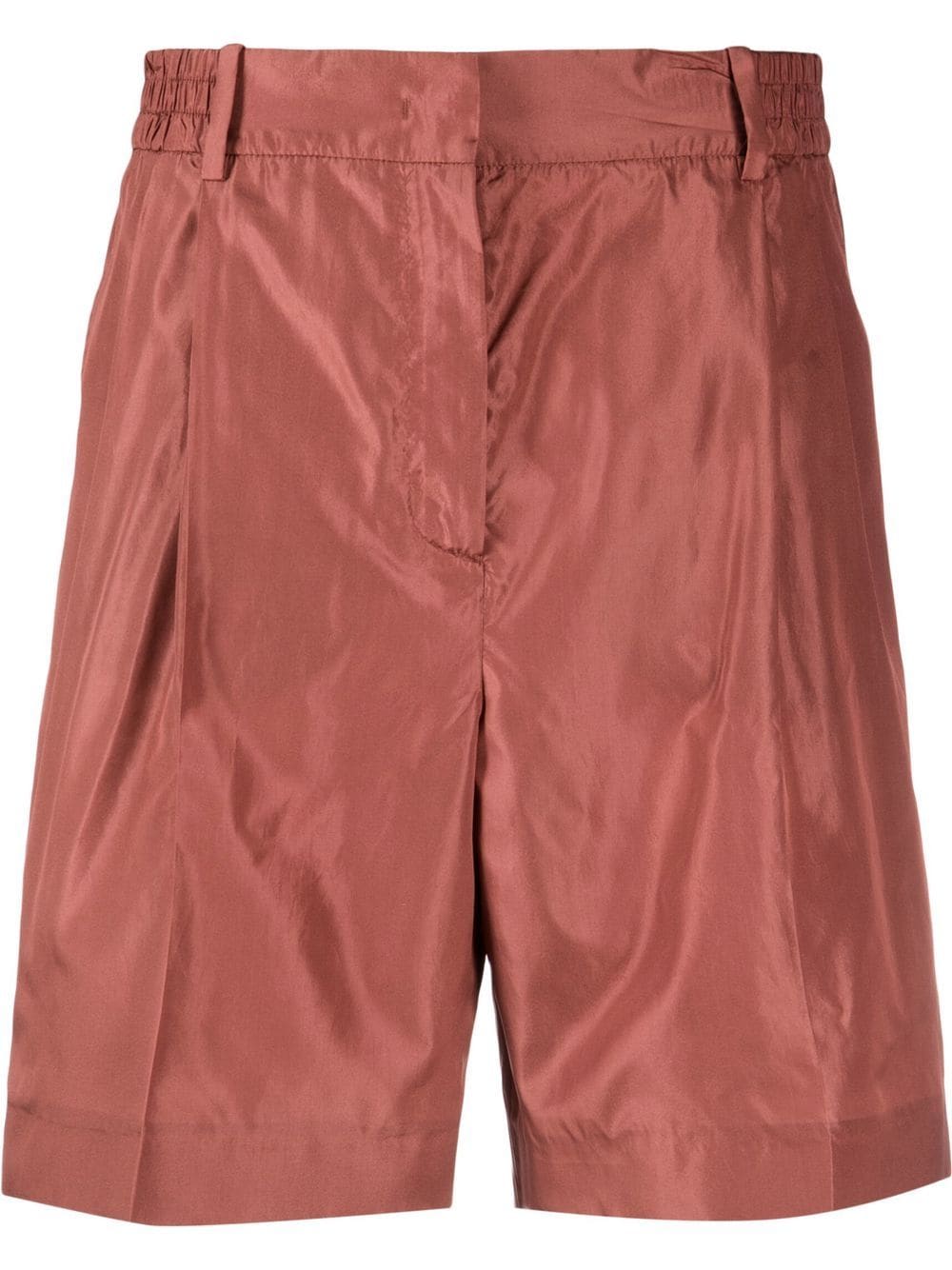 Valentino Garavani high-waisted silk shorts - Red von Valentino Garavani