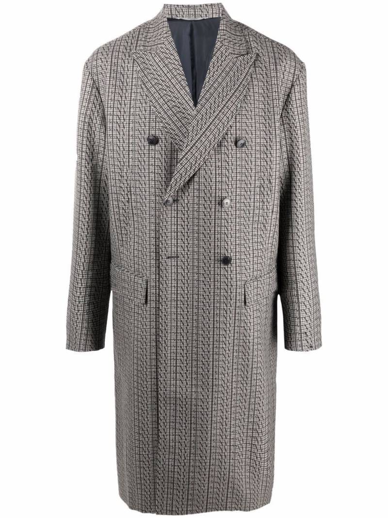 Valentino Garavani houndstooth double-breasted coat - Grey von Valentino Garavani