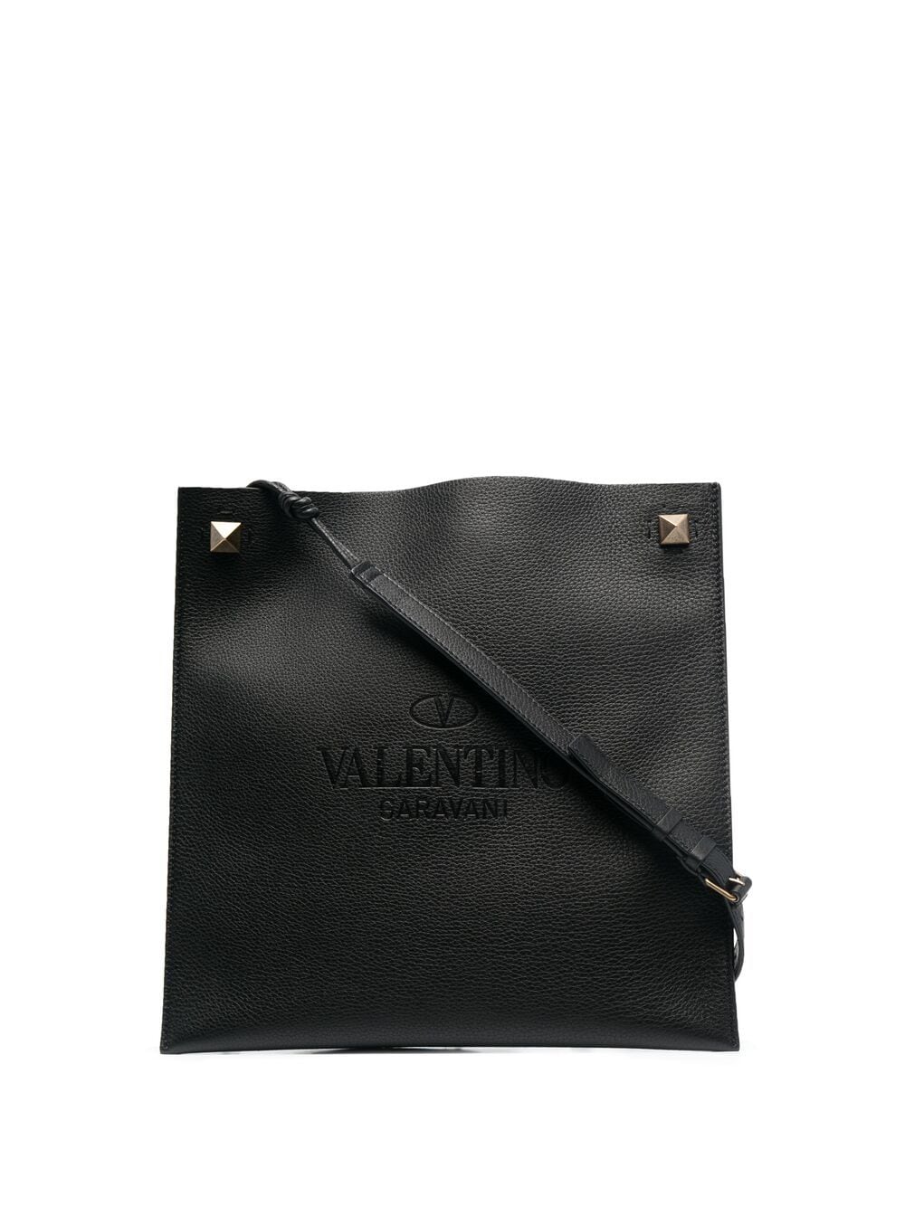 Valentino Garavani logo-embossed messenger bag - Black von Valentino Garavani