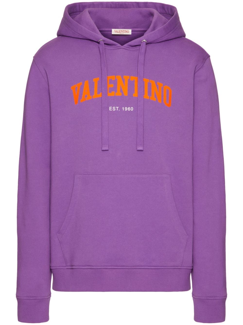 Valentino logo-print cotton hoodie - Purple von Valentino