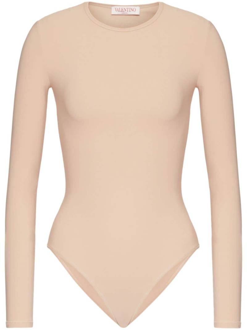 Valentino Garavani long-sleeve stretch-design bodysuit - Neutrals von Valentino Garavani