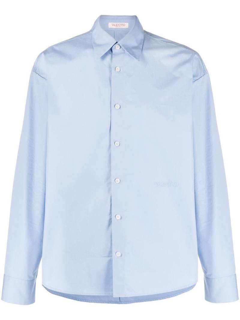 Valentino Garavani long-sleeve cotton shirt - Blue von Valentino Garavani