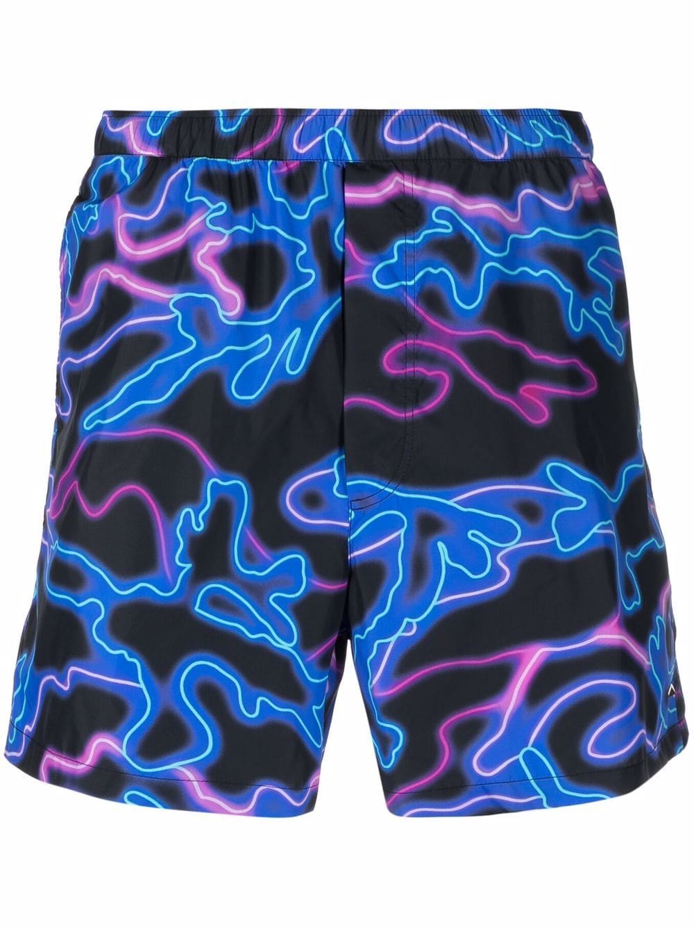 Valentino Garavani neon-print swimming shorts - Black von Valentino Garavani