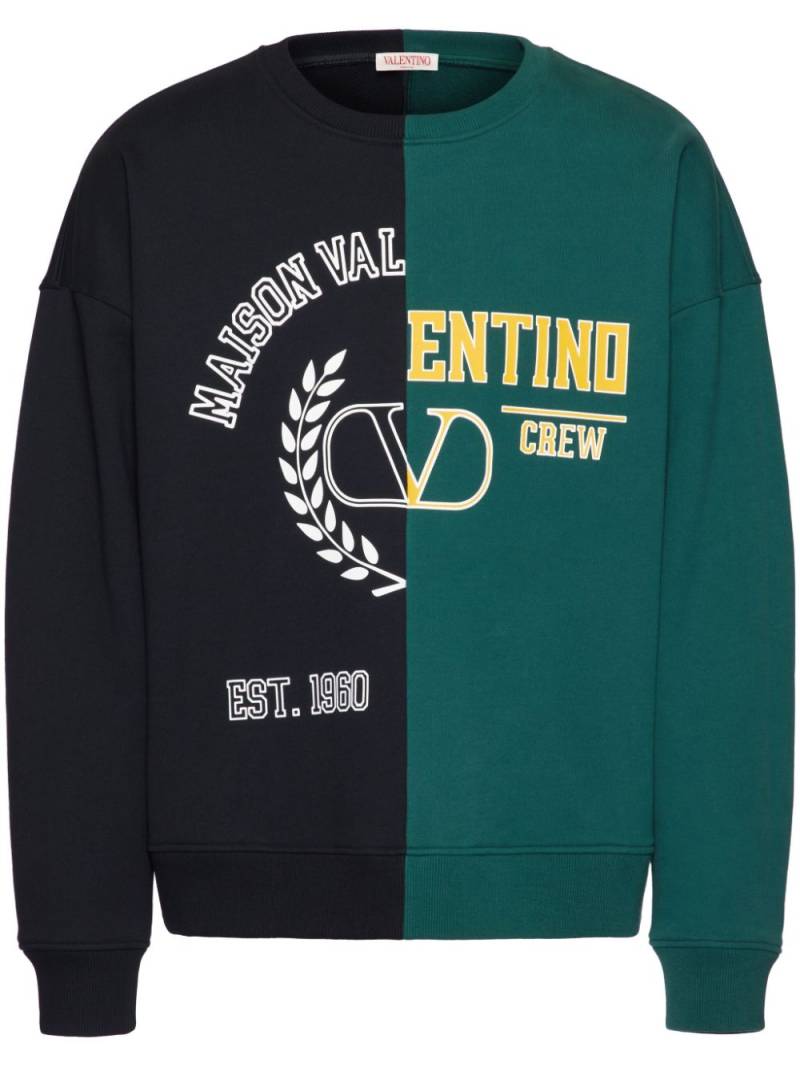 Valentino Garavani patchwork logo-print sweatshirt - Black von Valentino Garavani