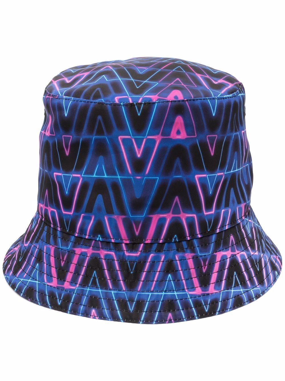 Valentino Garavani reversible V Neon Optical bucket hat - Blue von Valentino Garavani