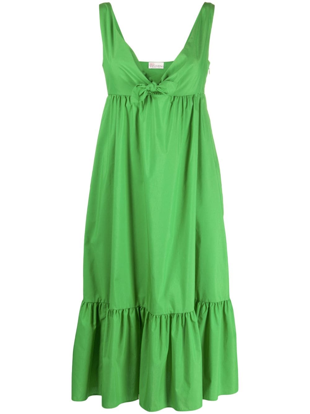 RED Valentino sleeveless tiered midi dress - Green von RED Valentino