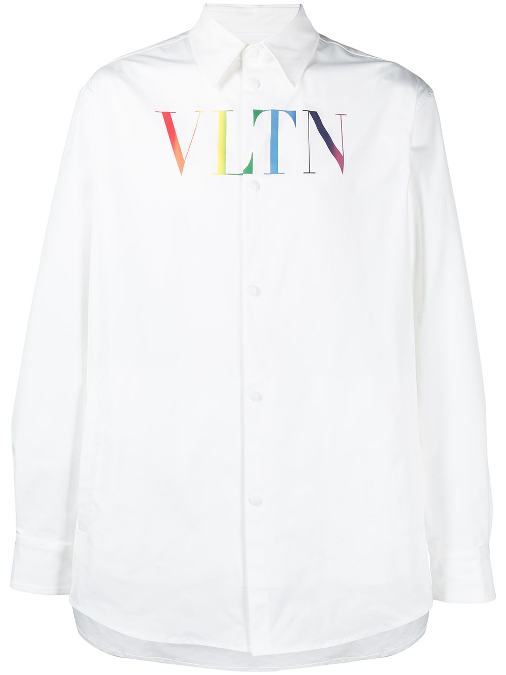 Valentino Garavani snap-fastening logo shirt - White von Valentino Garavani