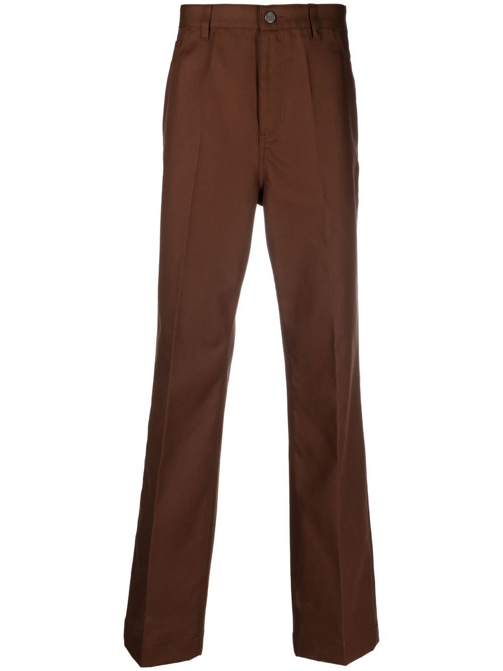 Valentino Garavani wide-leg tonal-stitch trousers - Brown von Valentino Garavani