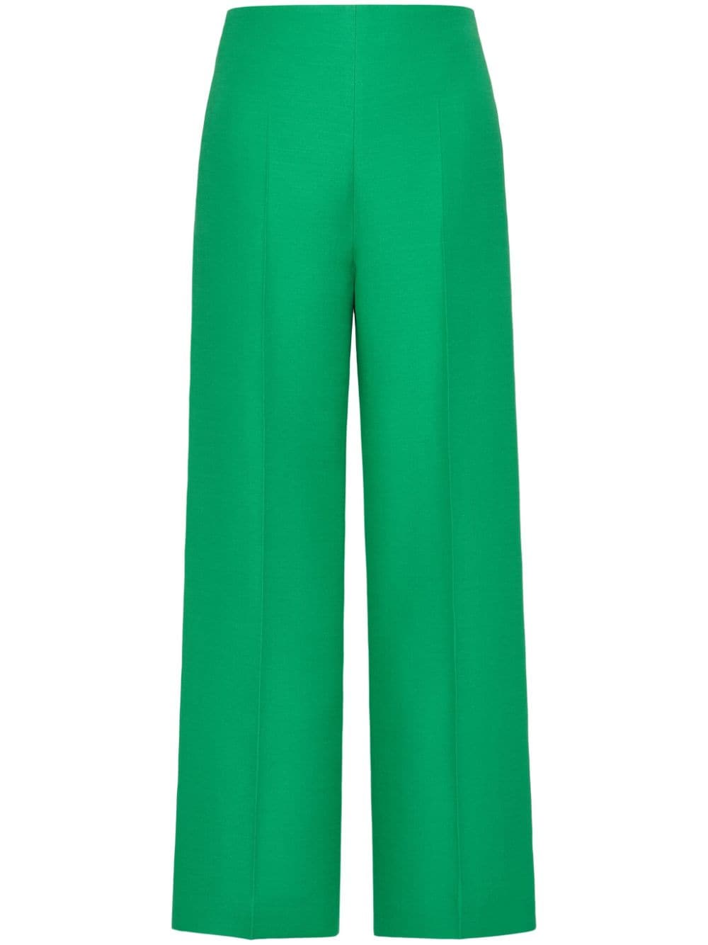 Valentino Garavani wide-leg wool-silk trousers - Green von Valentino Garavani