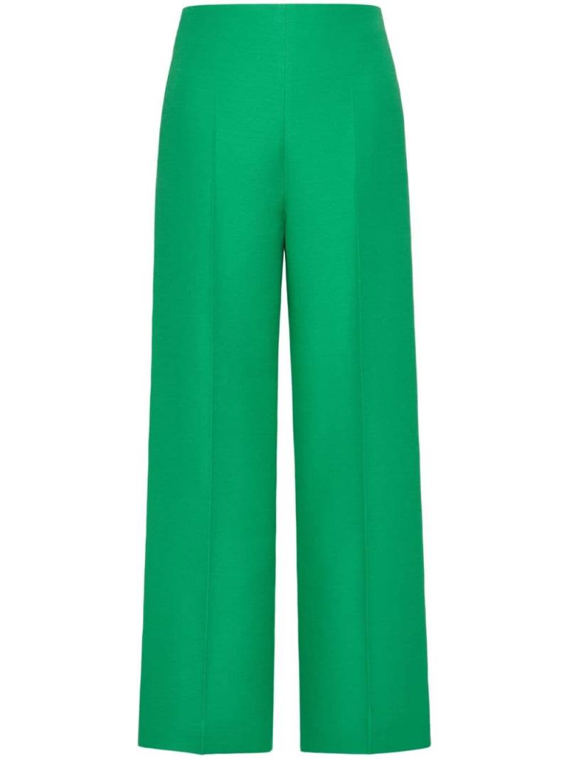 Valentino Garavani wide-leg wool-silk trousers - Green von Valentino Garavani
