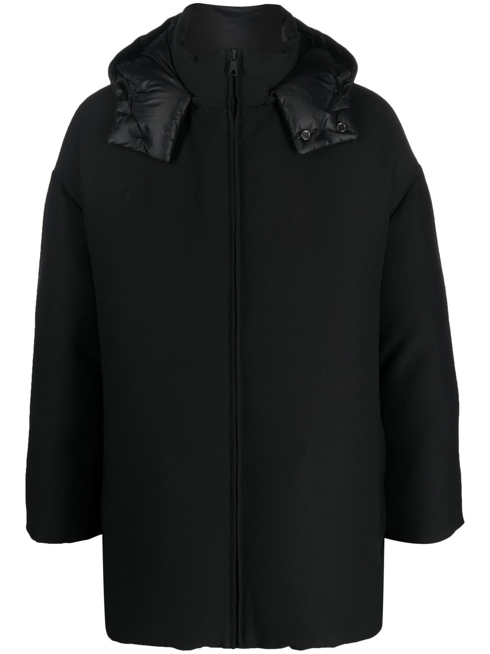 Valentino Garavani zip-up hooded coat - Black von Valentino Garavani