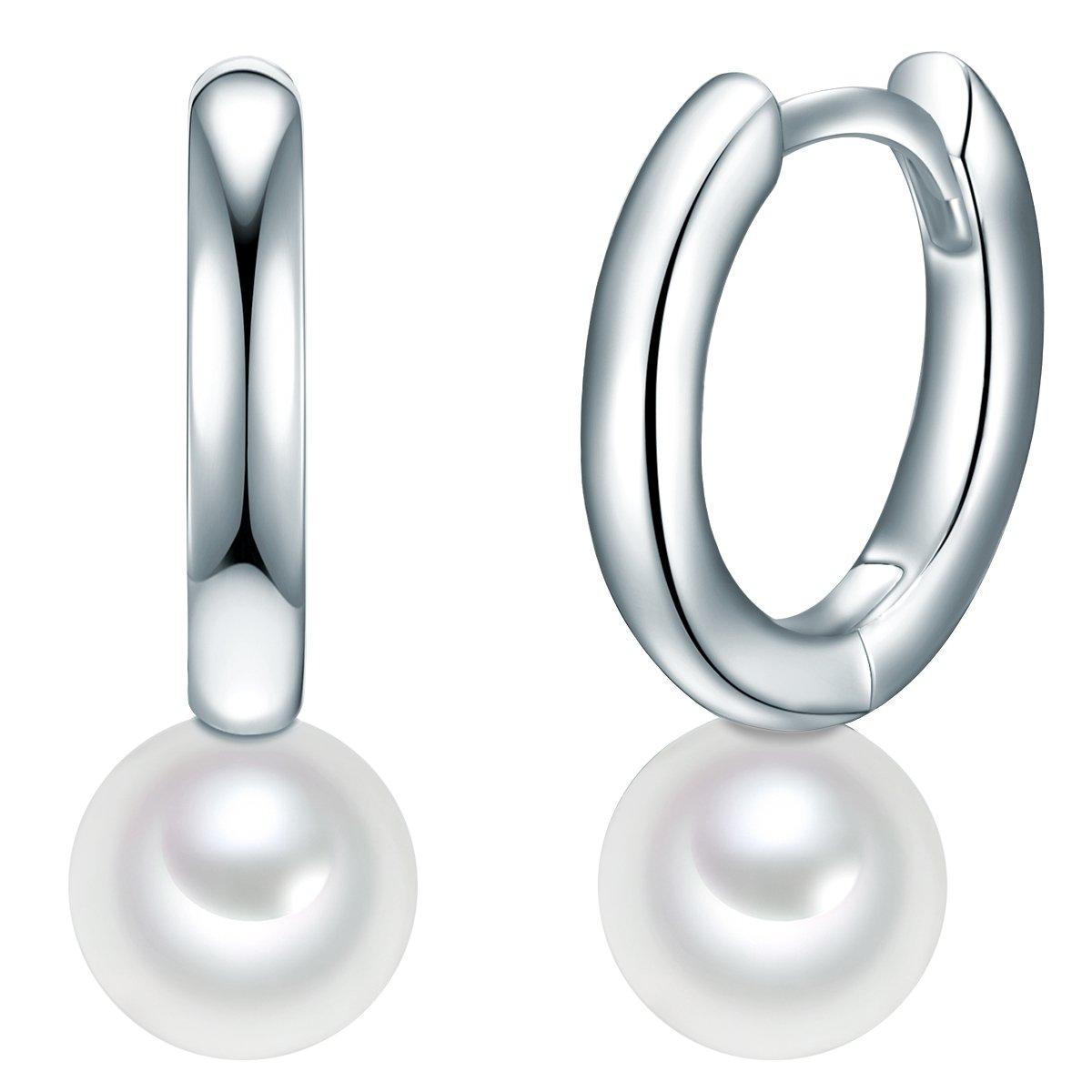 Creolen Damen Silber 19MM von Valero Pearls