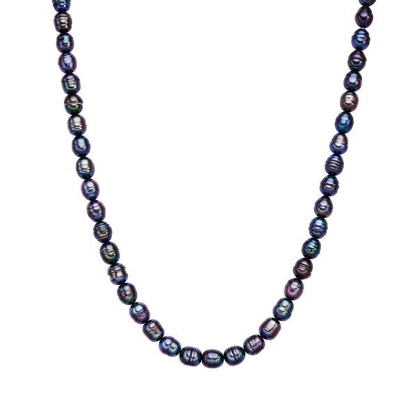 Perlen-kette Damen Blau 40cm von Valero Pearls