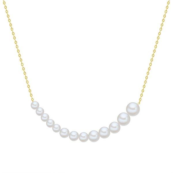 Perlen-kette Damen Gold 40cm von Valero Pearls